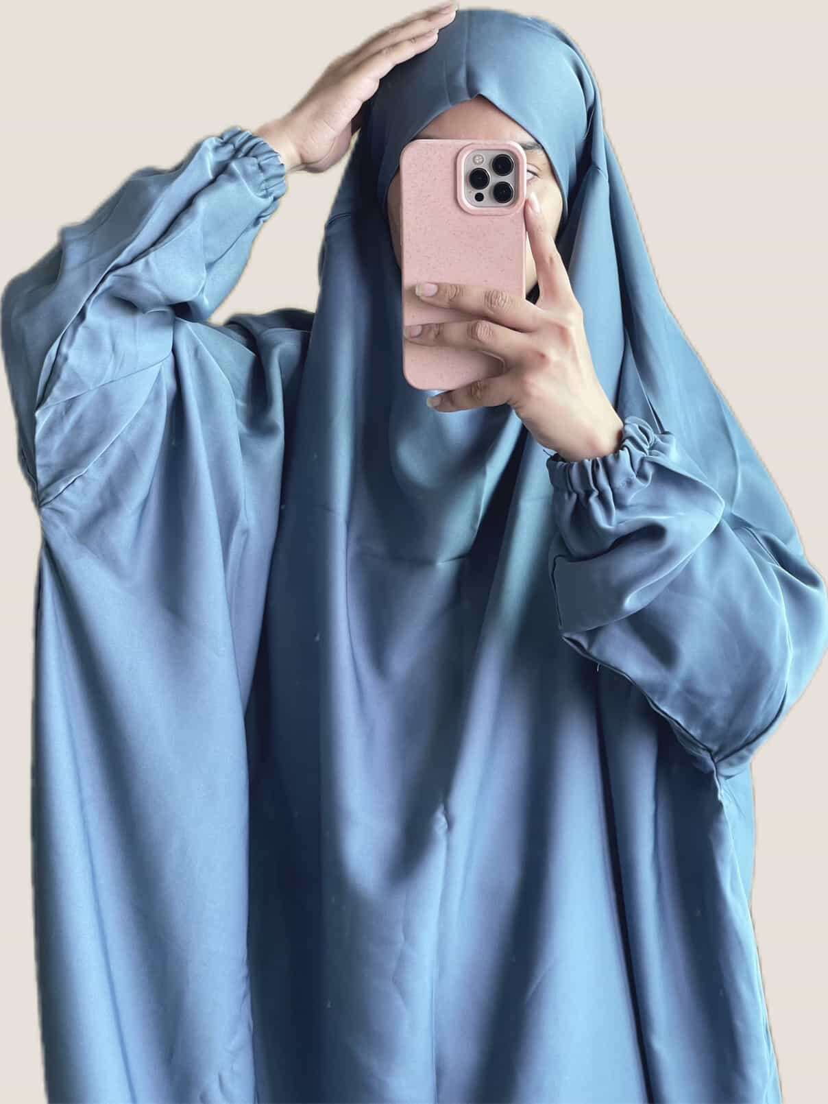 3 Piece Jilbab - Baby Blue Attires For Muslimah