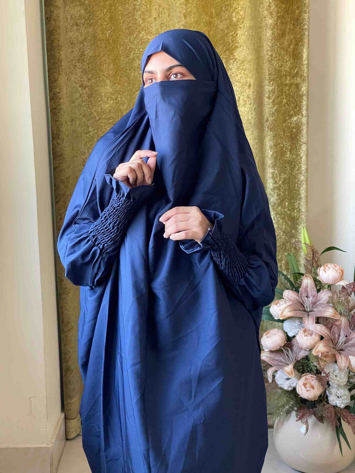 3 Piece Jilbab - Navy Blue Attires For Muslimah