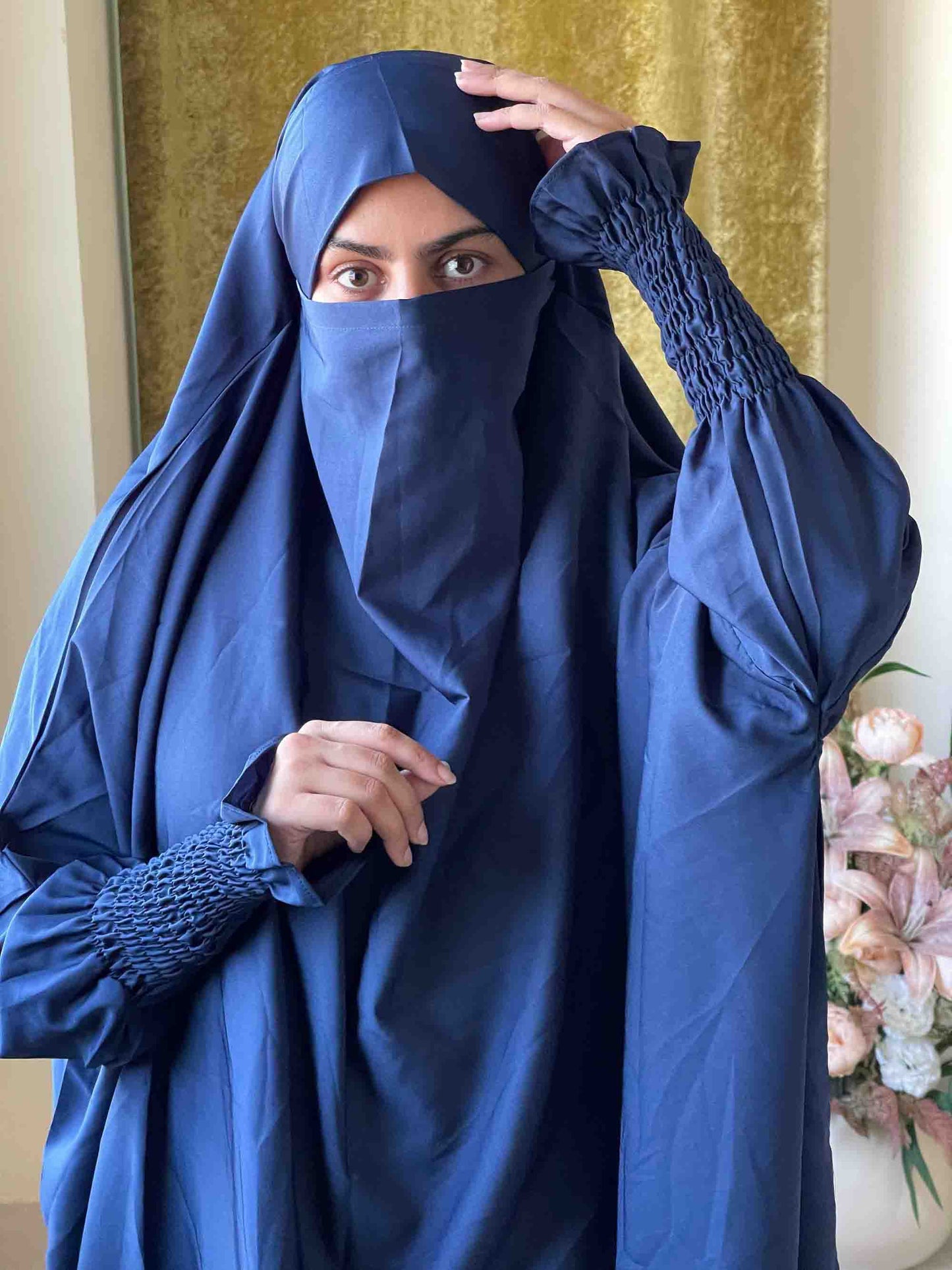 3 Piece Jilbab - Navy Blue Attires For Muslimah
