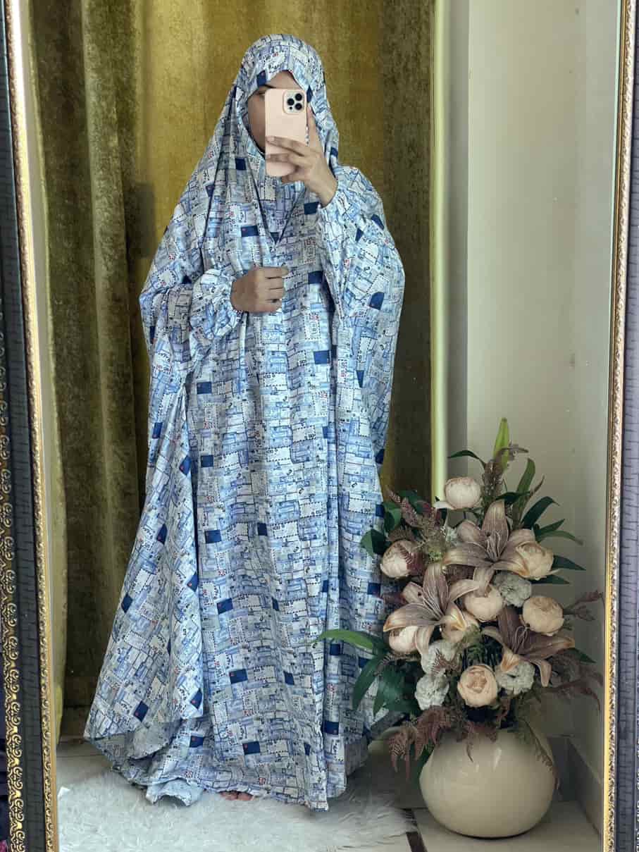 Full Coverage Namaz Chadar with Sleeves + Niqab (Cotton)