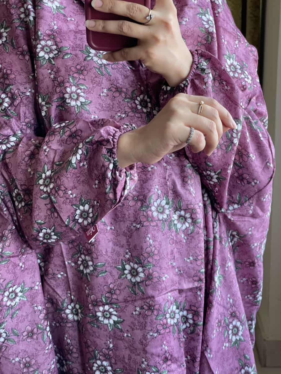 Full Coverage Namaz Chadar with Sleeves + Niqab (Mix Lawn)