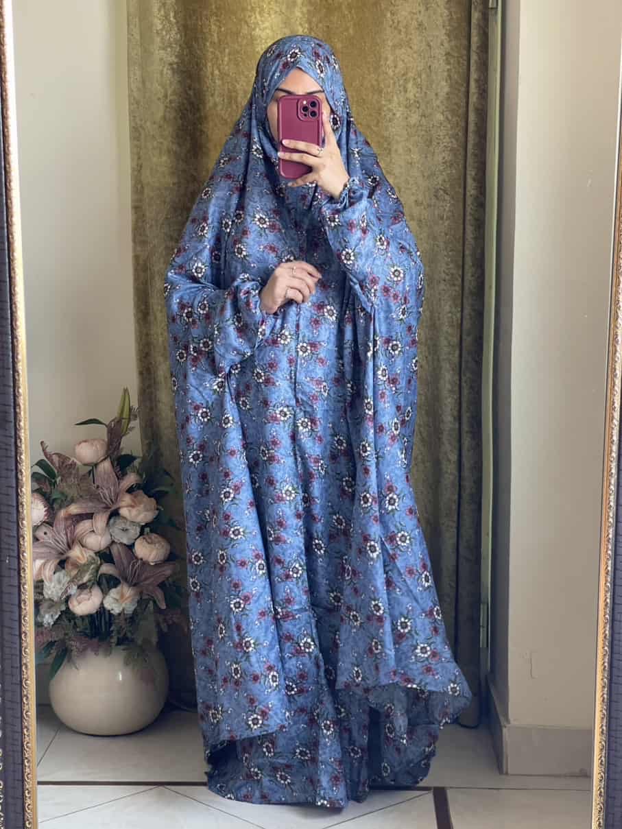 Full Coverage Namaz Chadar with Sleeves + Niqab (Mix Lawn)