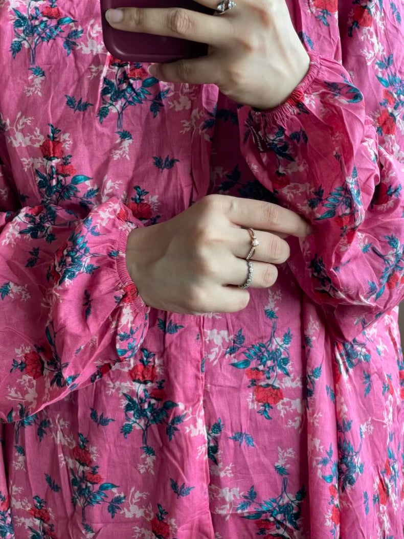 Full Coverage Namaz Chadar with Sleeves + Niqab (Pure Lawn)