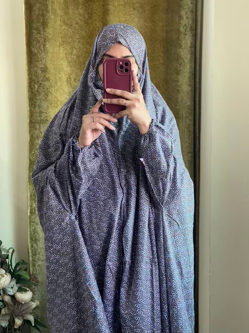Full Coverage Namaz Chadar with Sleeves + Niqab (Mix Lawn)