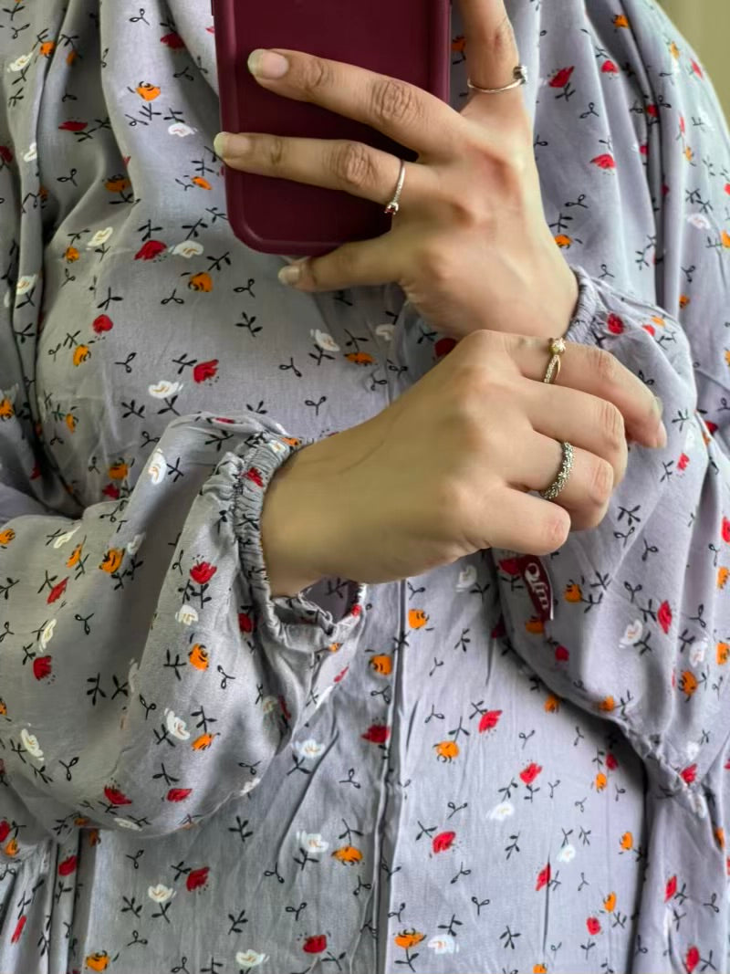 Full Coverage Namaz chadar with sleeves + Niqab (Linen)