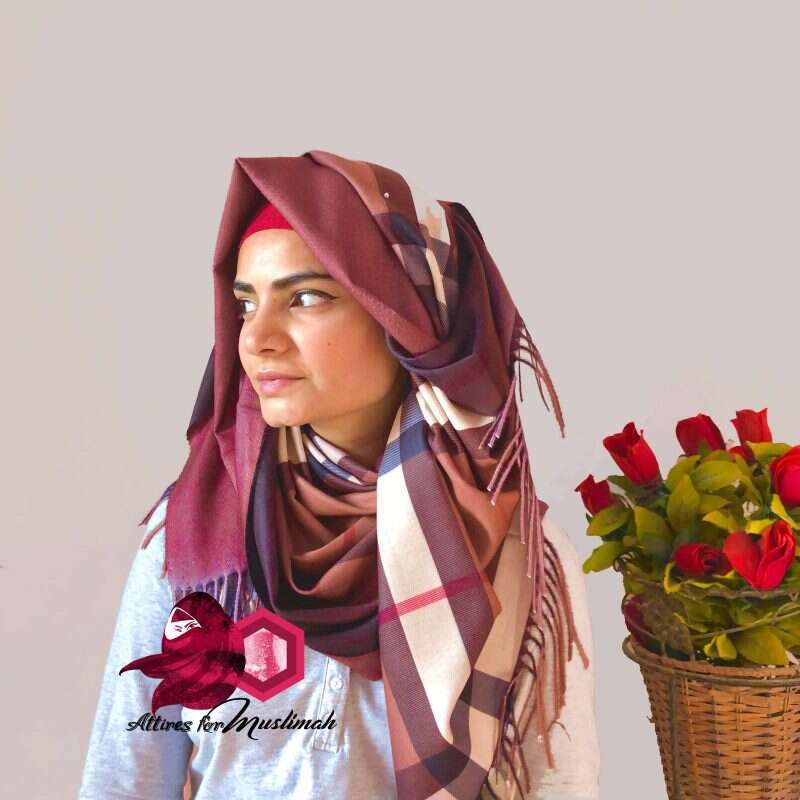 Burberry Woolen Hijabs Attires For Muslimah