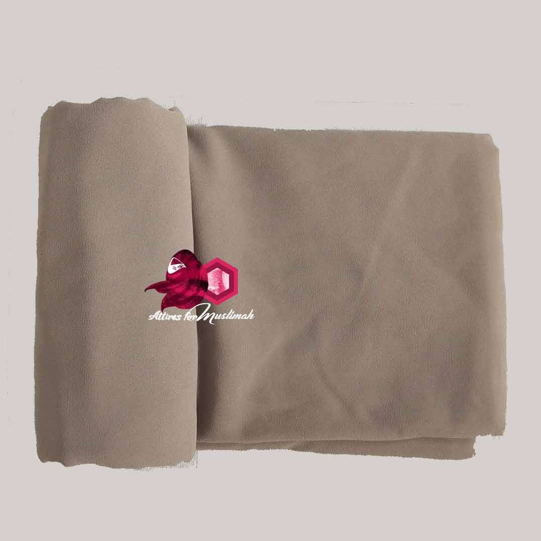 Chiffon Georgette - Biscuit Brown Attires For Muslimah