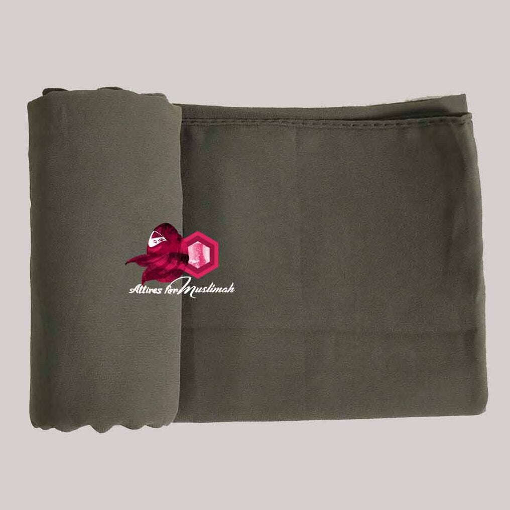 Chiffon Georgette - Dark Olive Attires For Muslimah