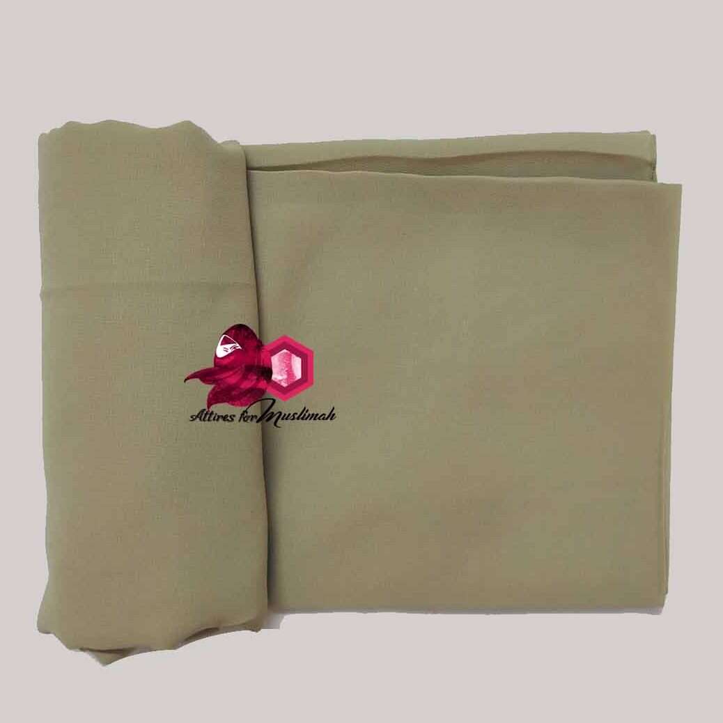 Chiffon Georgette - Dust Green Attires For Muslimah