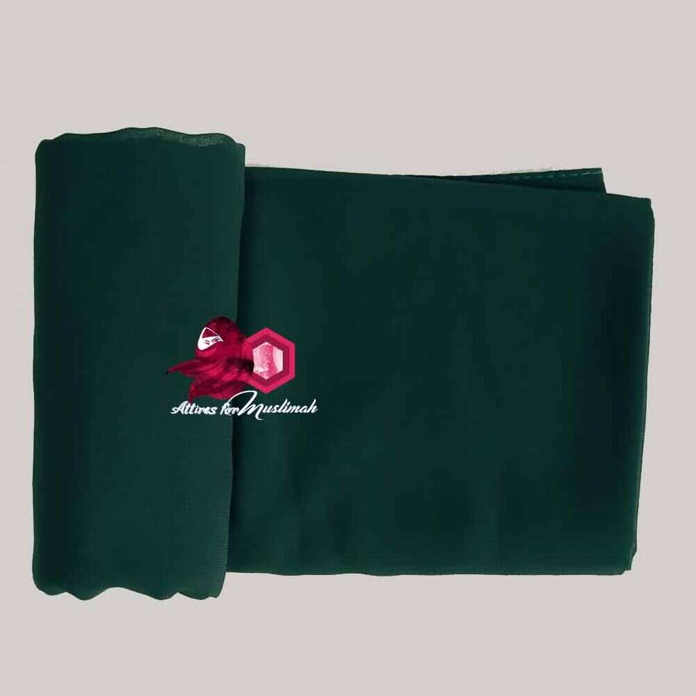 Chiffon Georgette - Emerald Green Attires For Muslimah
