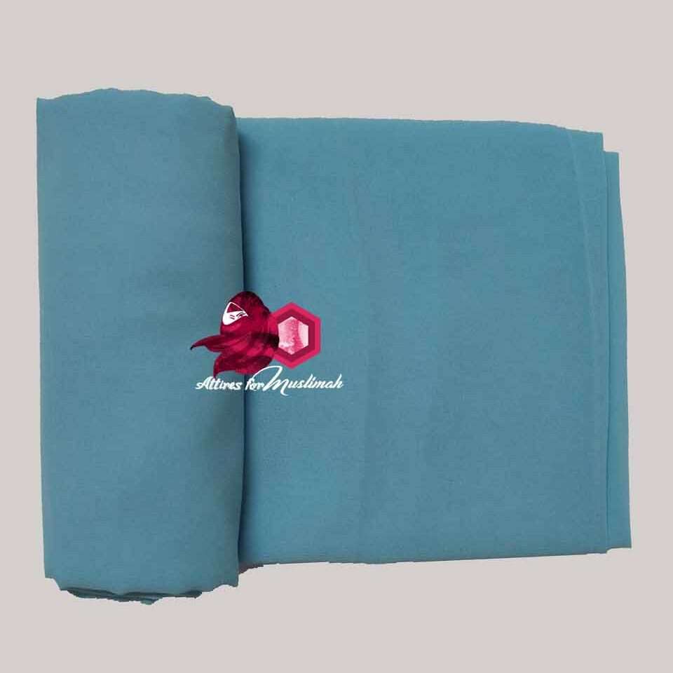 Chiffon Georgette - Horizon Blue Attires For Muslimah