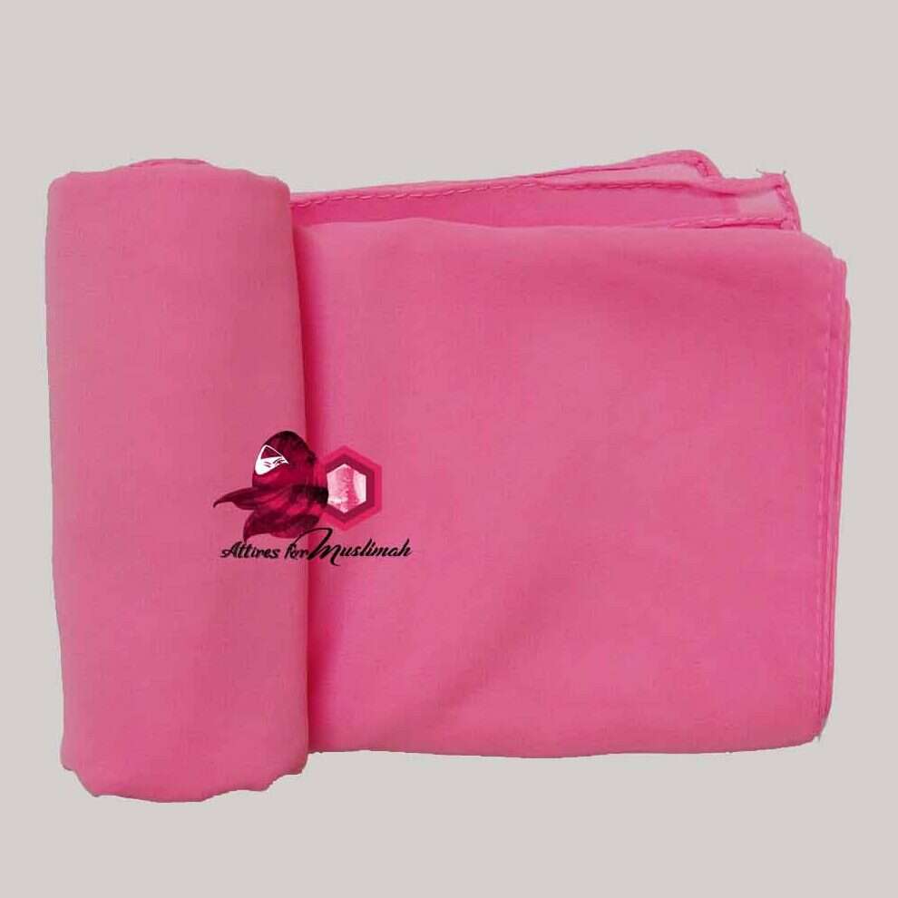 Chiffon Georgette - Neon Pink Attires For Muslimah
