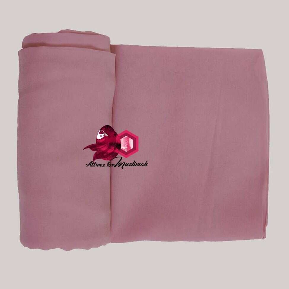 Chiffon Georgette - Pink Rose Attires For Muslimah