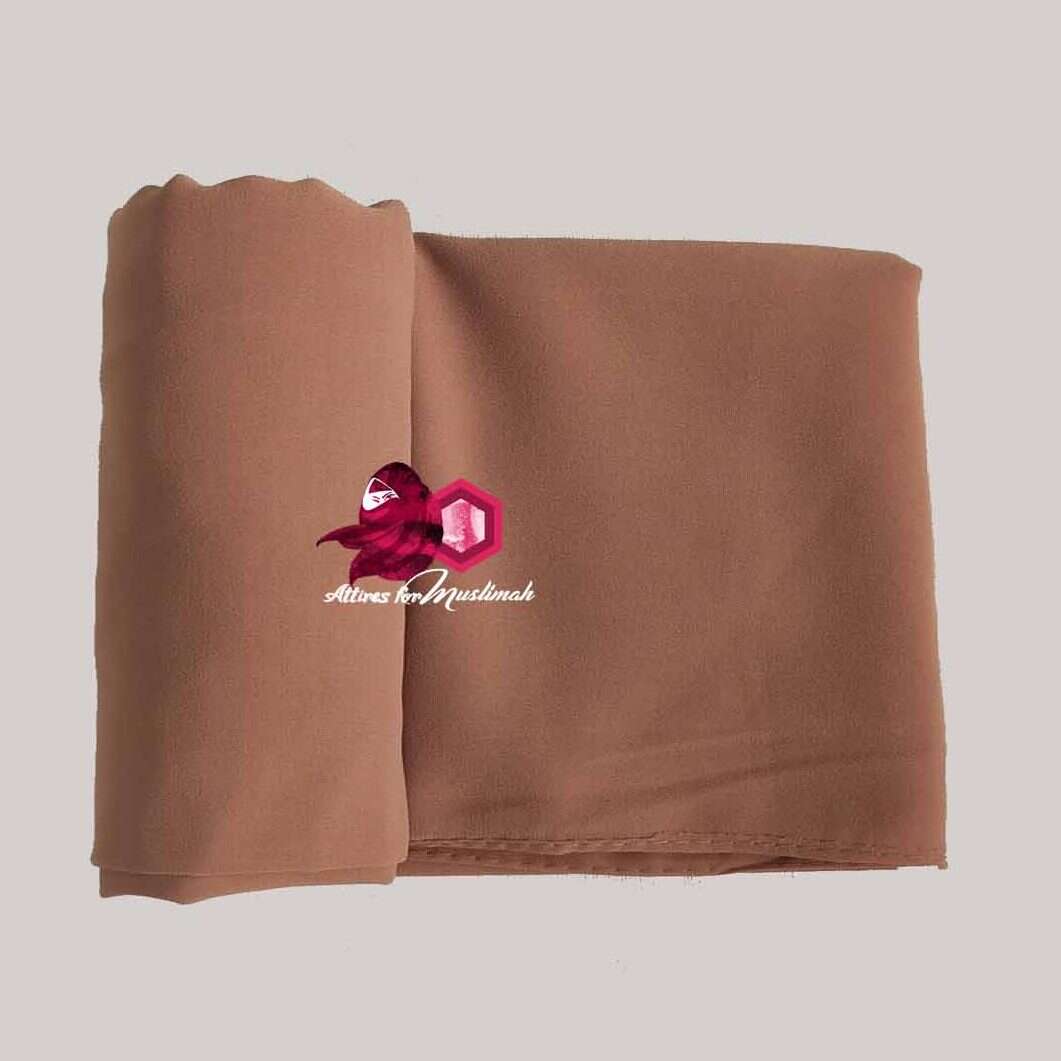Chiffon Georgette - Salmon Attires For Muslimah