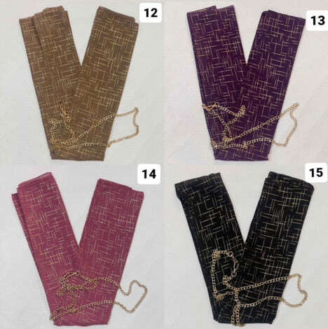 Chiffon Grid Attires For Muslimah