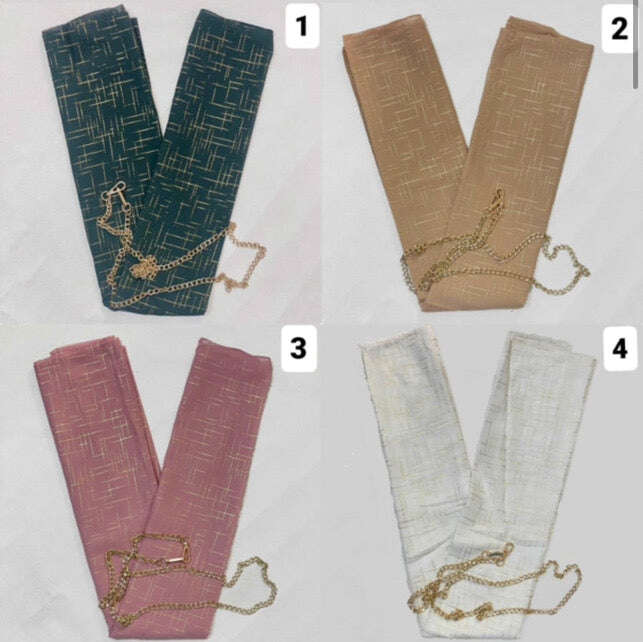 Chiffon Grid Attires For Muslimah