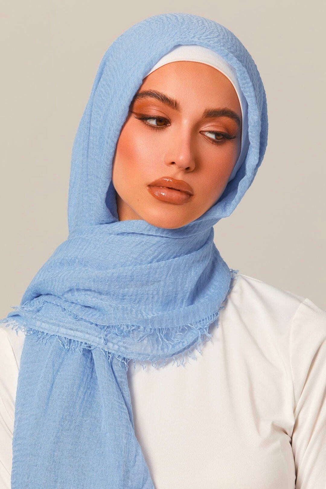 Crimps Viscose -Baby Blue Attires For Muslimah