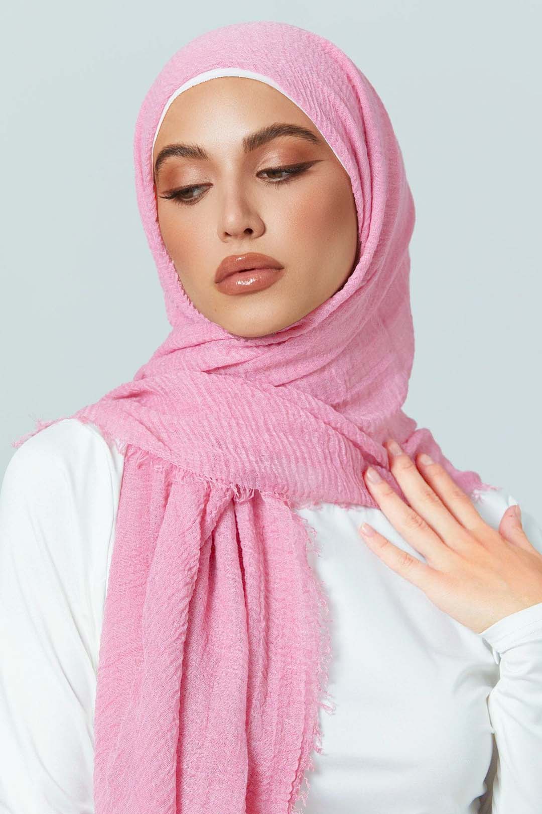 Crimps Viscose - Blush Pink Attires For Muslimah