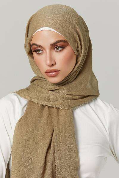 Crimps Viscose -Camel Brown Attires For Muslimah