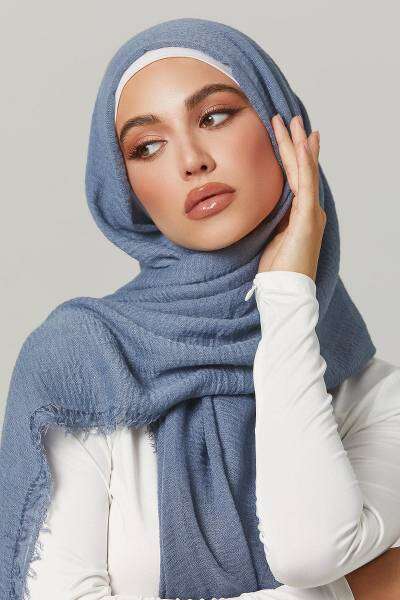 Crimps Viscose -Greyish Blue Attires For Muslimah