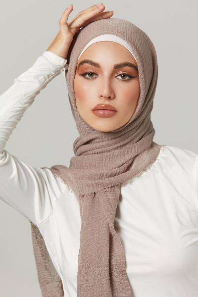 Crimps Viscose -Khaki Grey Attires For Muslimah