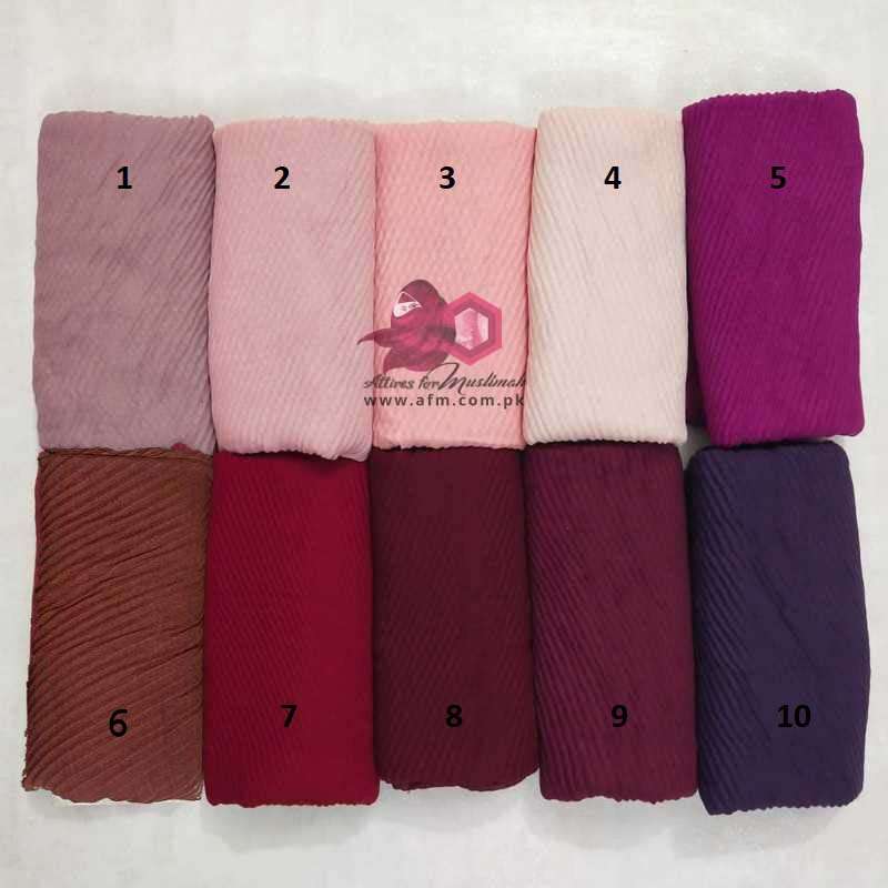 Crinkle Hijab Attires For Muslimah