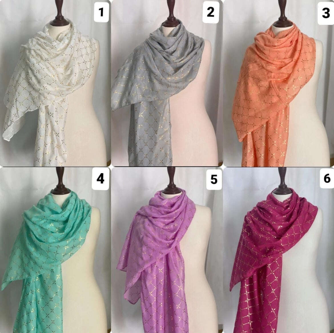 Foil lawn hijab Attires For Muslimah