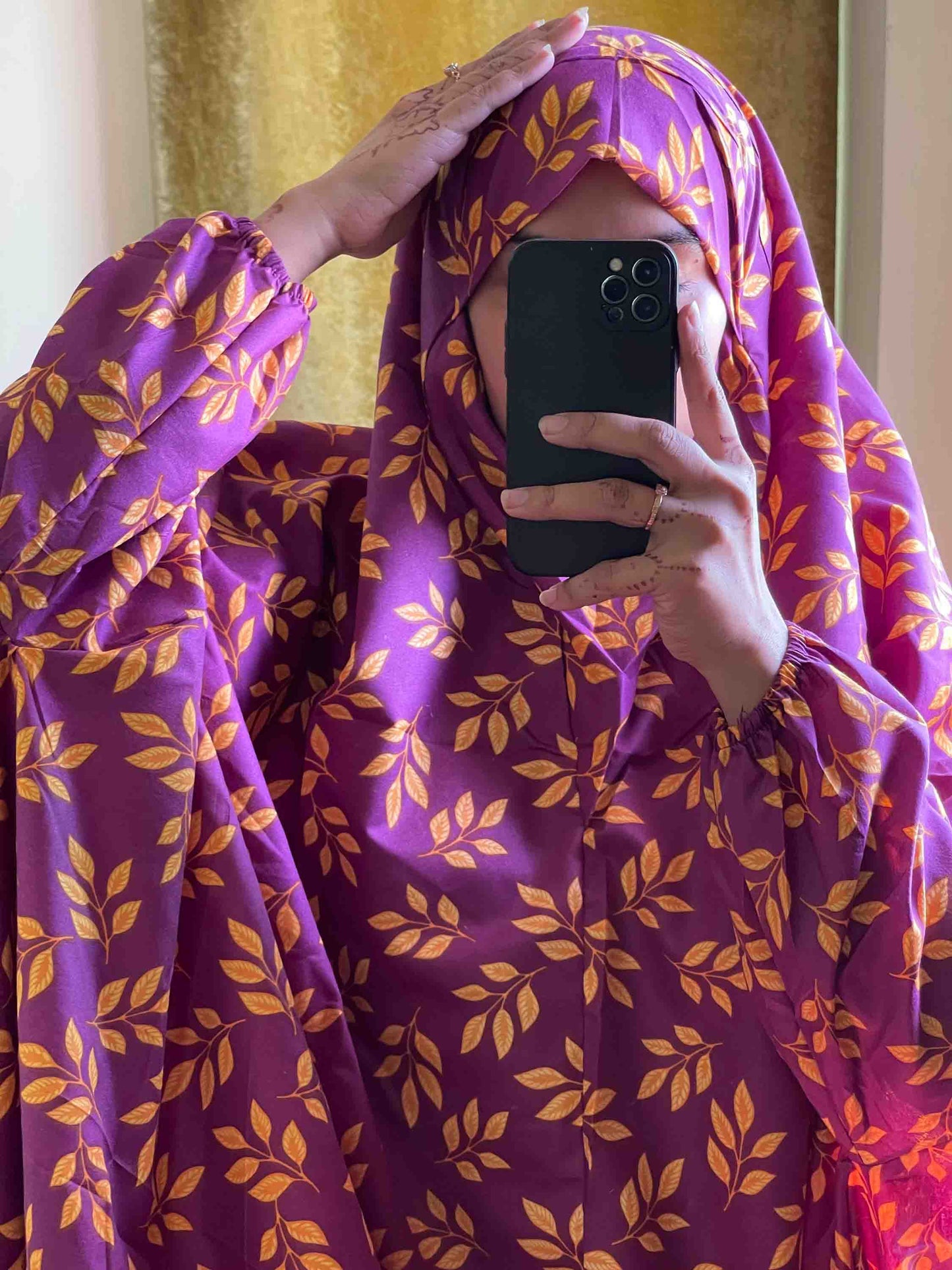 Full Coverage Namaz Chadar with Sleeves + Niqab (Cotton) Attires For Muslimah