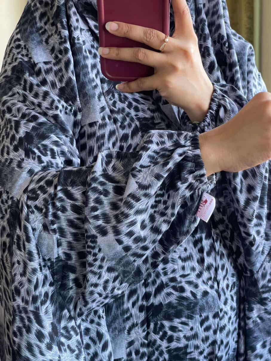 Full Coverage Namaz Chadar with Sleeves + Niqab (Linen) Attires For Muslimah