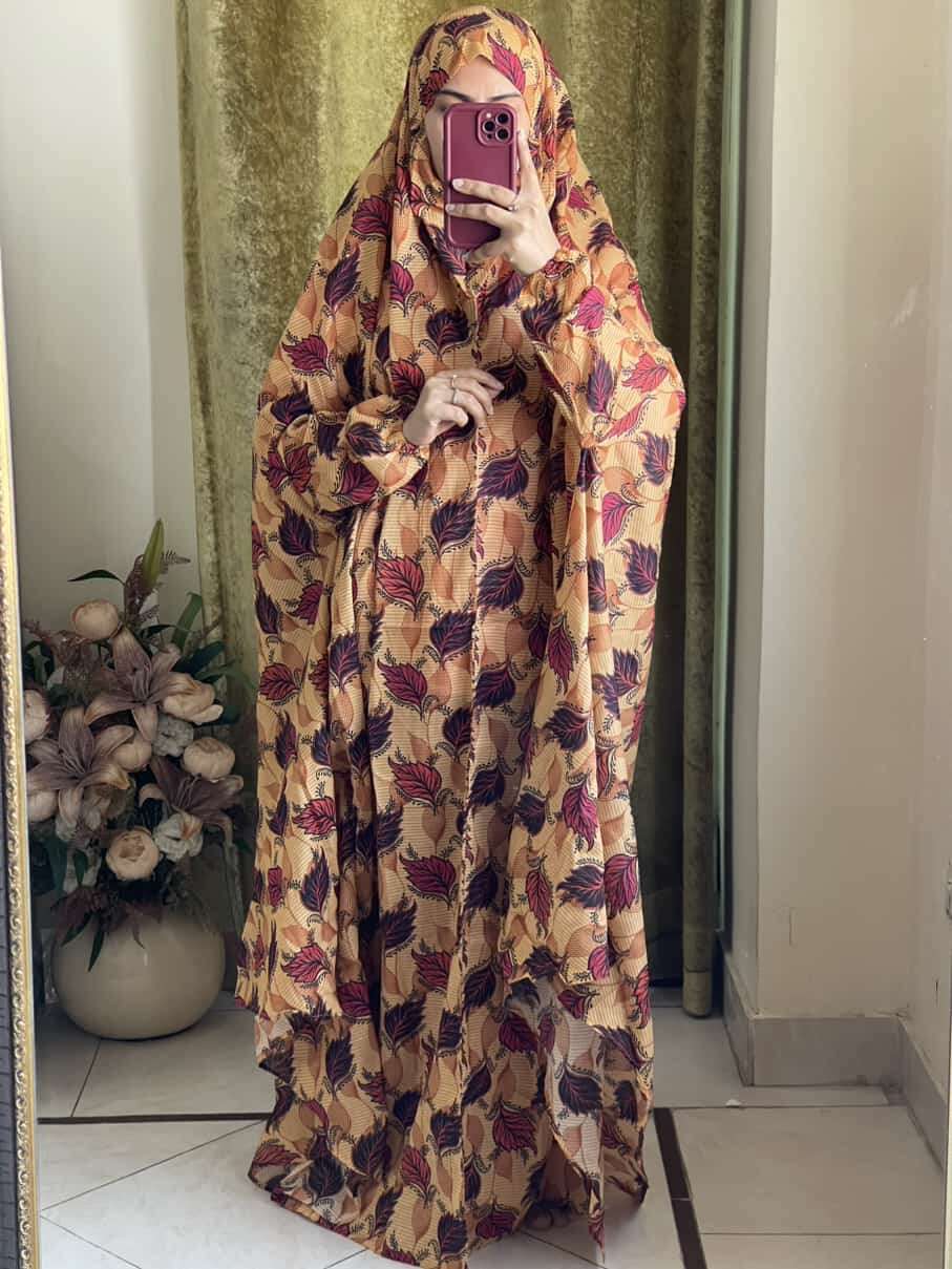 Full Coverage Namaz Chadar with Sleeves + Niqab (Pure Lawn) Attires For Muslimah