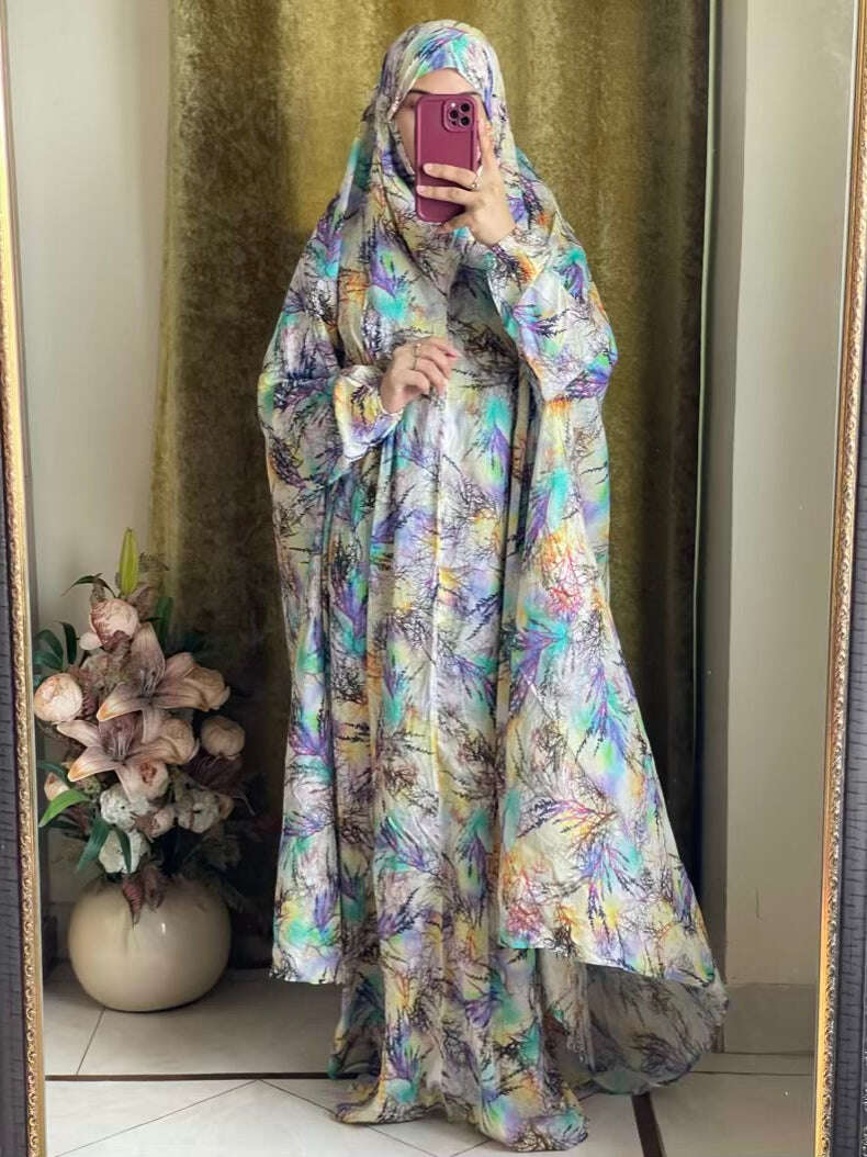Full Coverage Namaz Chadar with Sleeves + Niqab (Pure Lawn) Attires For Muslimah