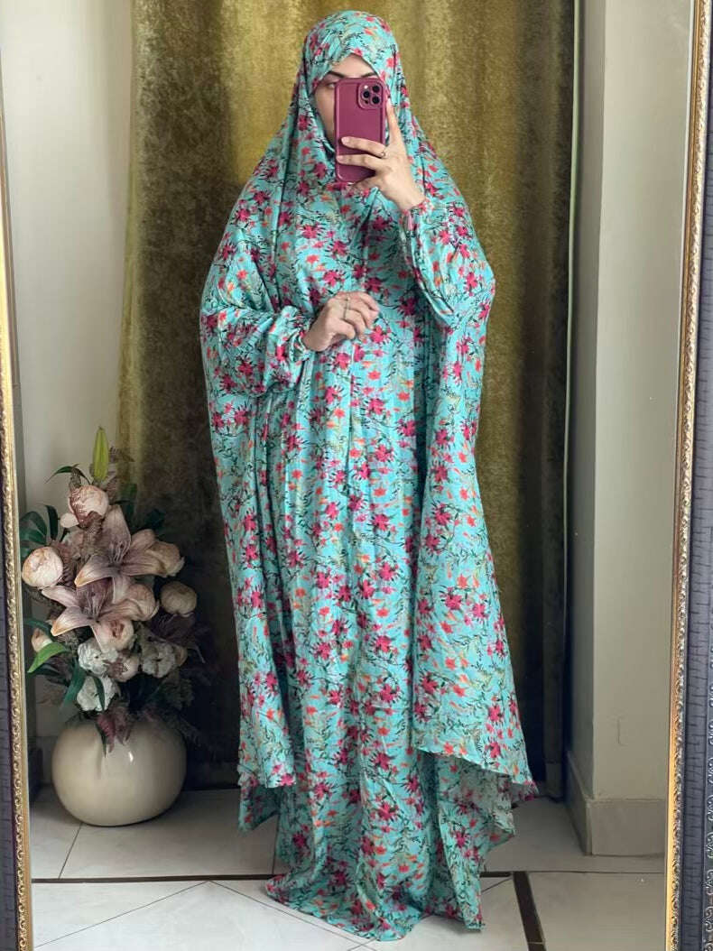 Full Coverage Namaz Chadar with Sleeves + Niqab (Pure Lawn) Attires For Muslimah