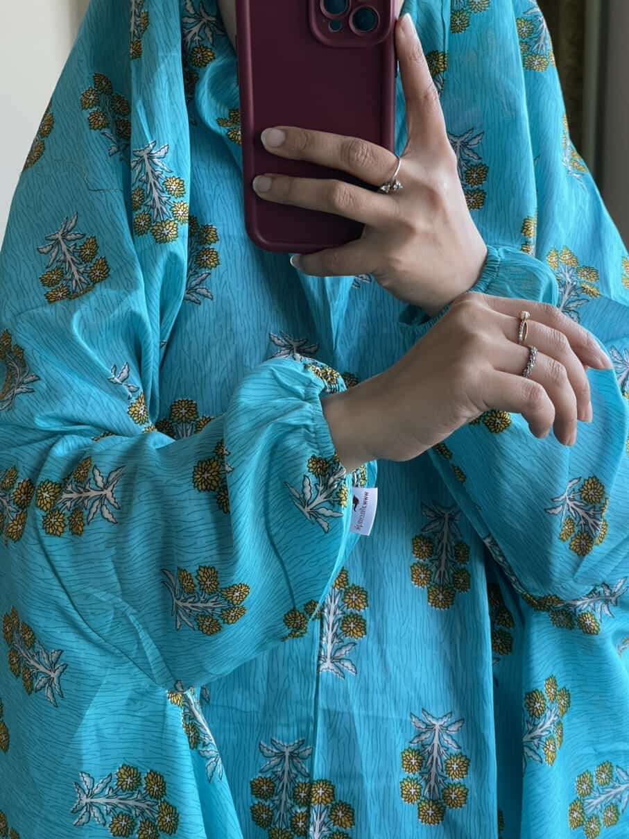 Full Coverage Namaz Chadar with Sleeves + Niqab (Pure Lawn) Attires For Muslimah