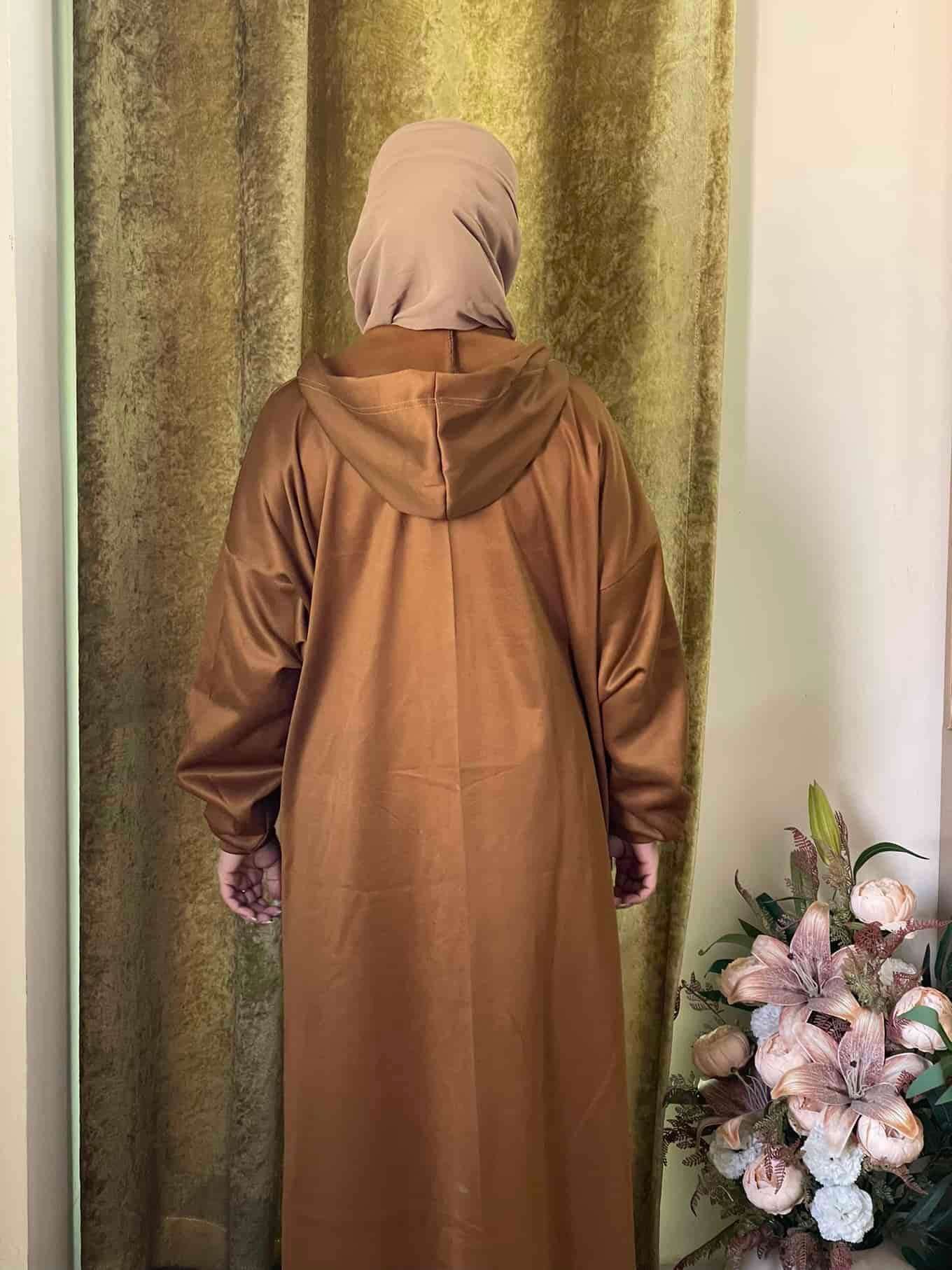 Hoodie Abaya (Gold Mustard) Attires For Muslimah