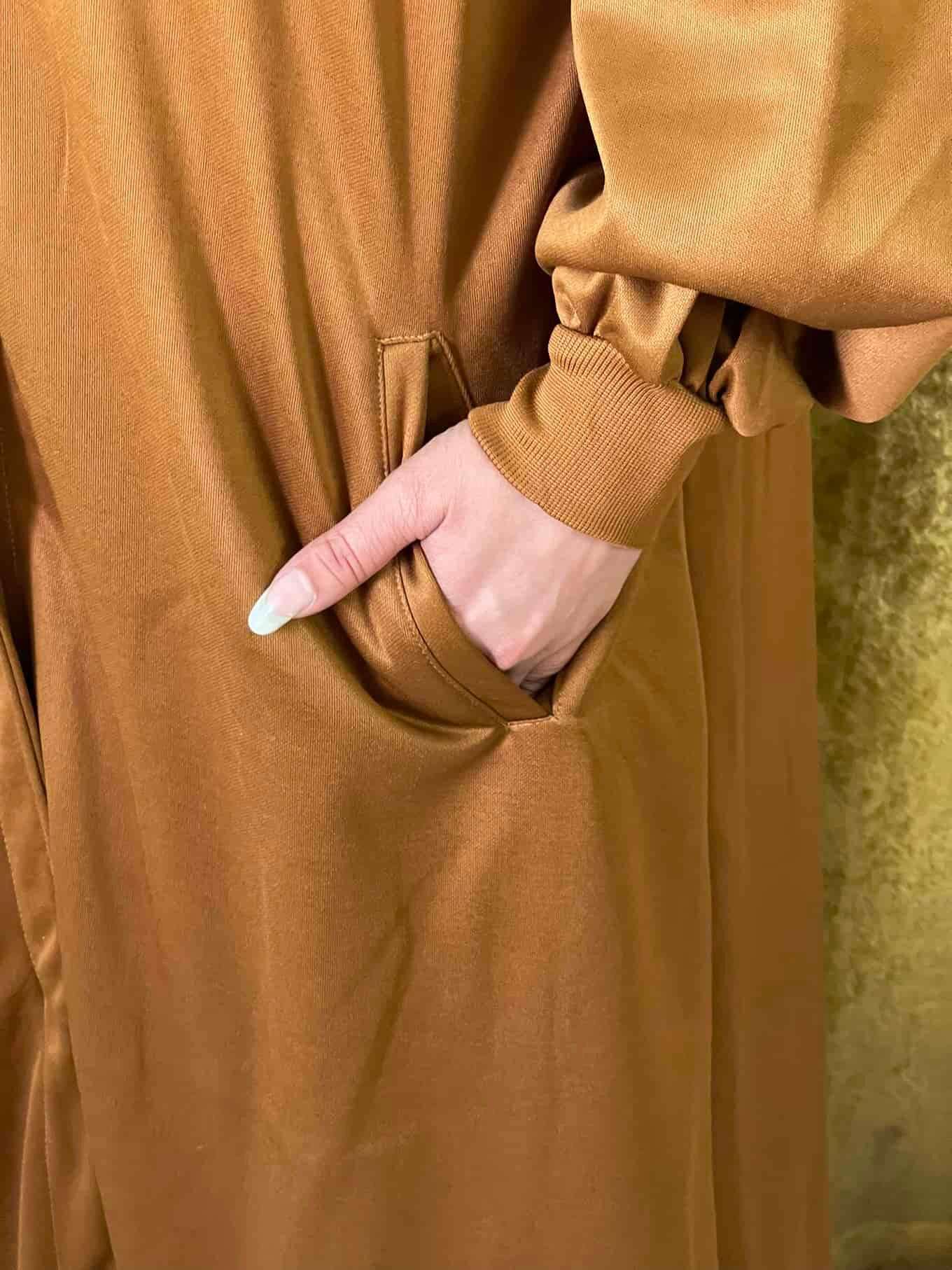 Hoodie Abaya (Gold Mustard) Attires For Muslimah