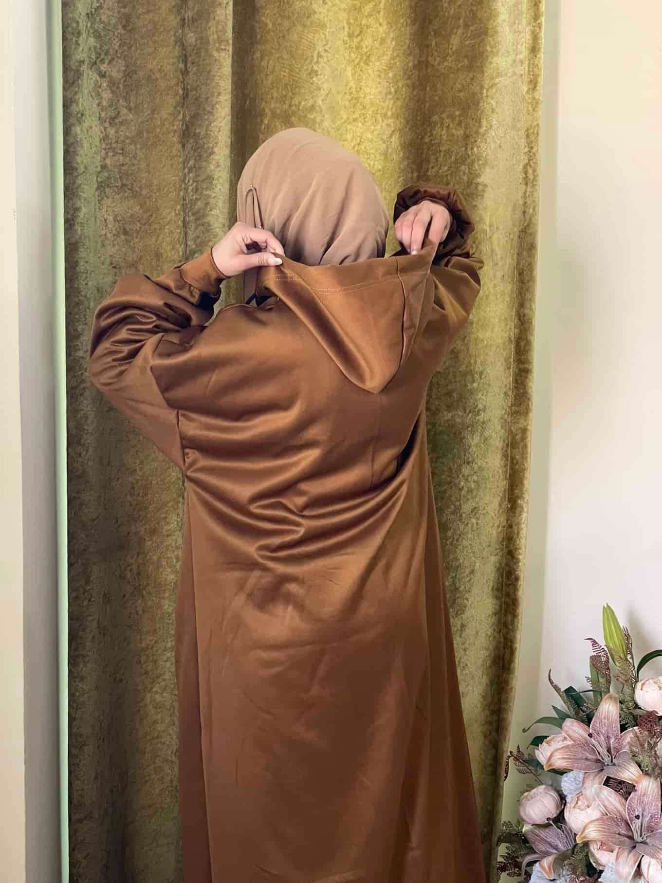 Hoodie Abaya (Gold Mustard) Attires For Muslimah