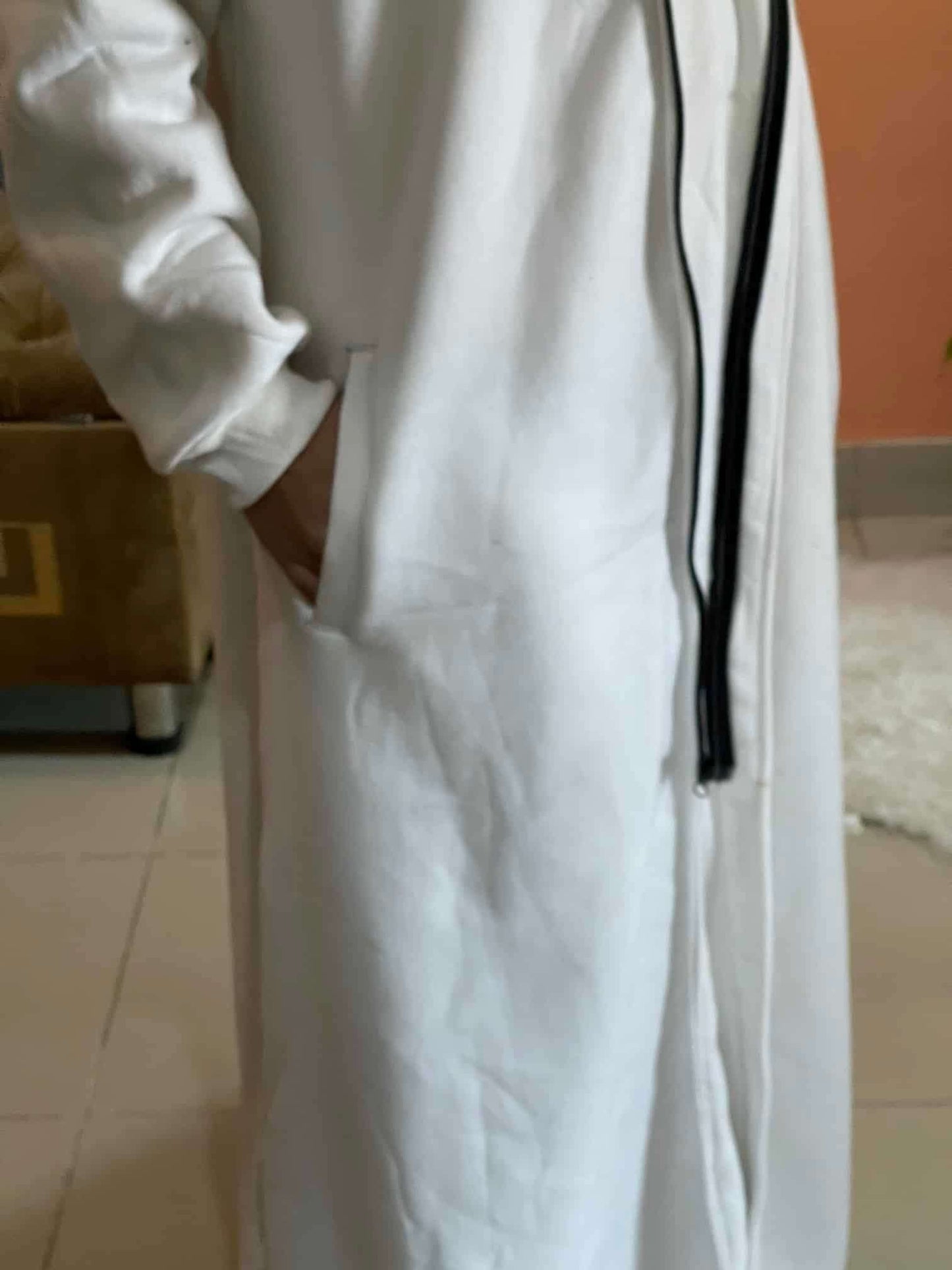 Hoodie Abaya (Pure White) Attires For Muslimah