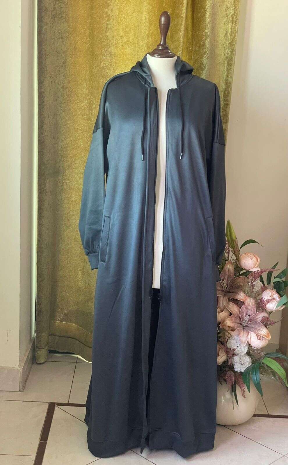 Hoodie Abaya (Zinc) Attires For Muslimah