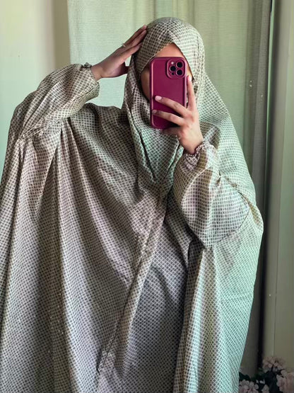 Full Coverage Namaz Chadar with Sleeves + Niqab (Mix Lawn)