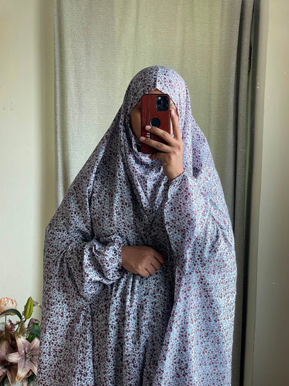 Full Coverage Namaz Chadar with Sleeves + Niqab (Mix Lawn)