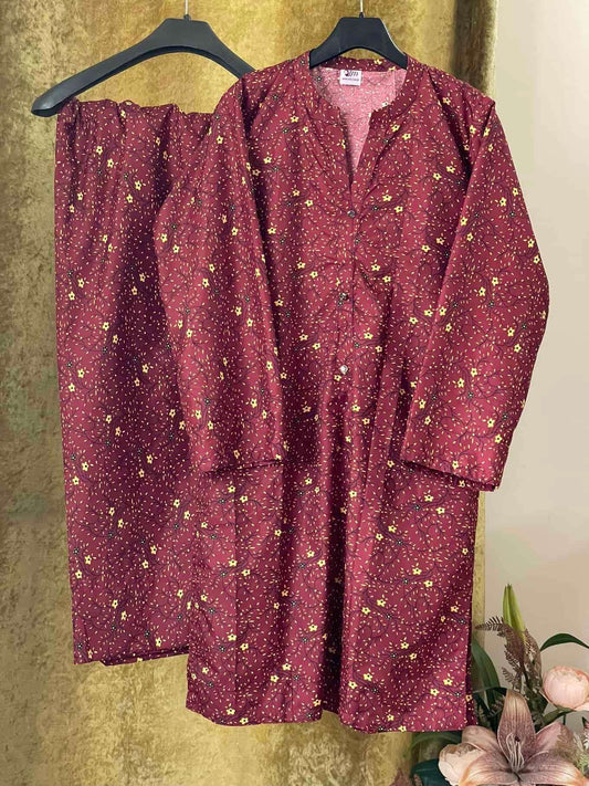 2 Piece Cotton Co Ord Attires For Muslimah