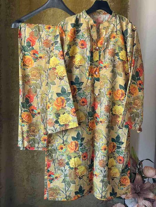 2 Piece Khaddar Co Ord Attires For Muslimah
