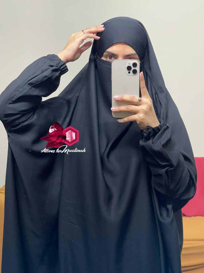 3 Piece Jilbab - Black