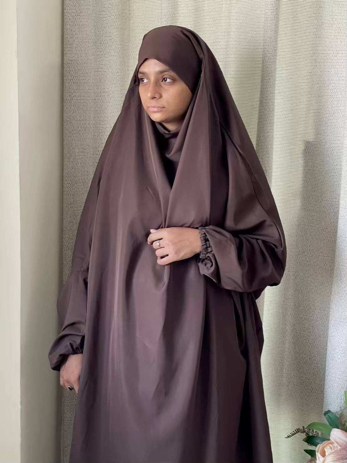 3 Piece Jilbab - Coffee Brown Attires For Muslimah