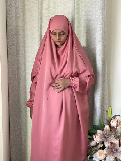 3 Piece Jilbab - Flamingo Pink Attires For Muslimah