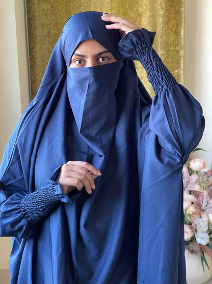3 Piece Jilbab - Navy Blue Attires For Muslimah