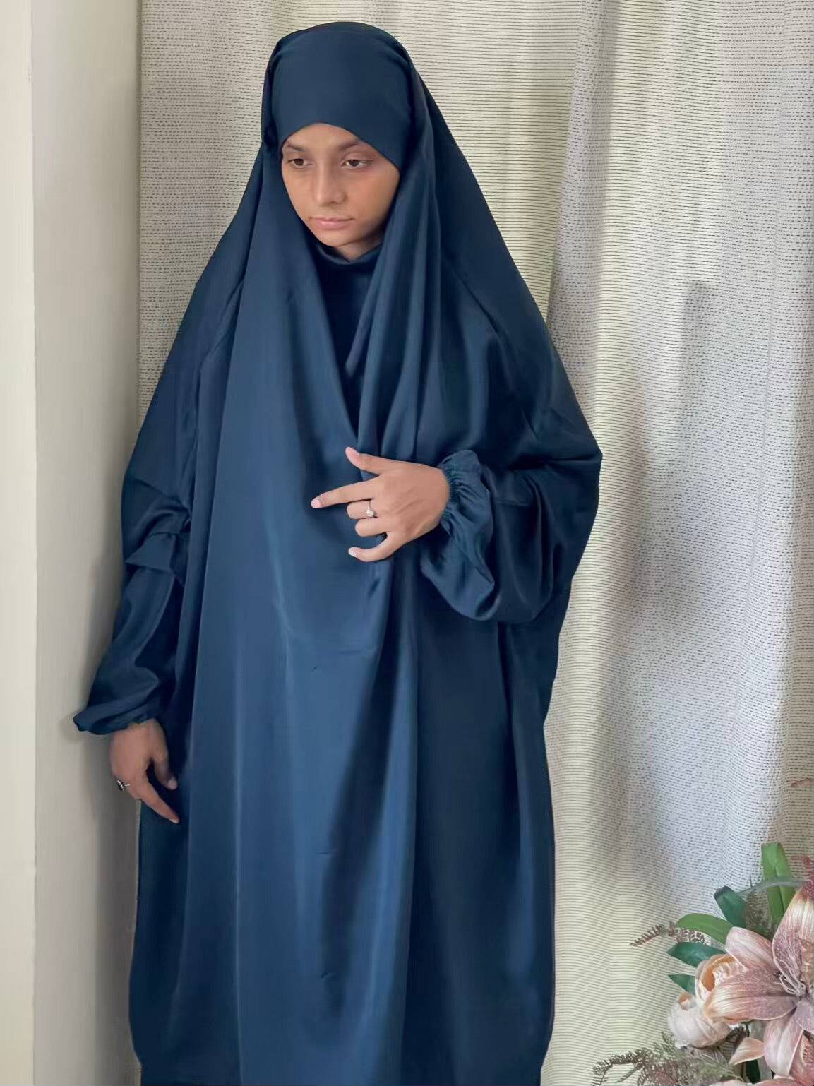 3 Piece Jilbab - Navy Blue Attires For Muslimah