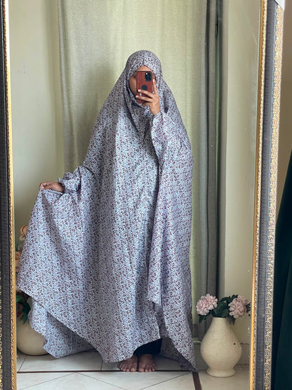 Full Coverage Namaz Chadar with Sleeves + Niqab (Mix Lawn)