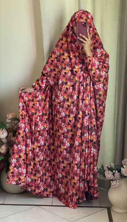 Full Coverage Namaz Chadar with Sleeves + Niqab (Pure Lawn)