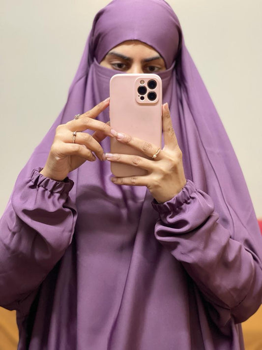 3 Piece Jilbab - Muave Pink